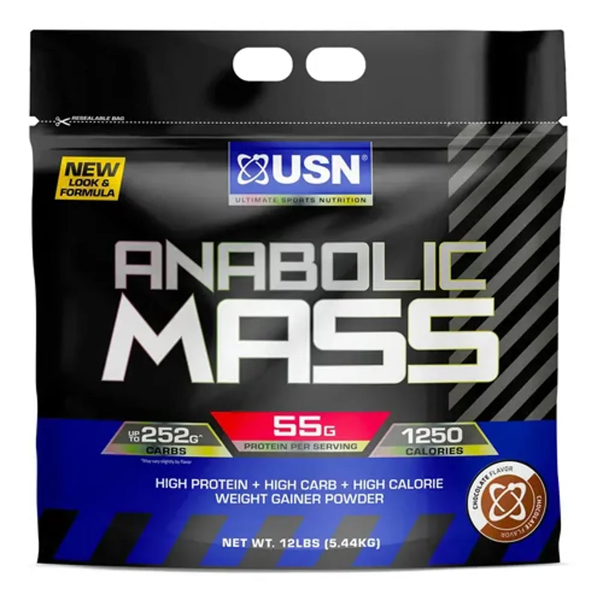 Envase de USN Hyperbolic Mass GH 4.4 lb Ganador de Masa Muscular