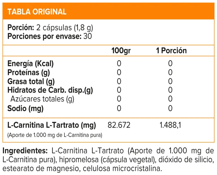 Vista complementaria de Lipo-6 L-Carnitine Nutrex 1000 mg 60 Cápsulas Energía y Metabolismo